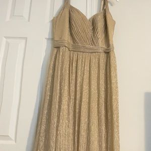 Gold allure bridesmaid dress size; worn once